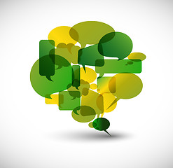 Image showing Big green speech bubble