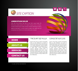 Image showing Modern web page template