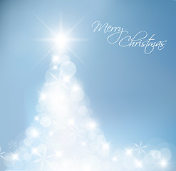 Image showing Light Blue Abstract Christmas tree