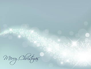 Image showing Light Blue Abstract Christmas background