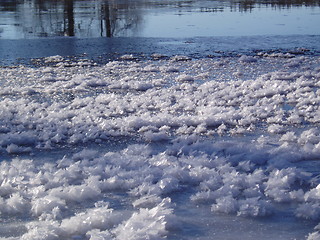 Image showing Big icecrystals at lake