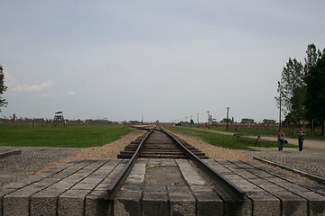 Image showing Birkenau end of line