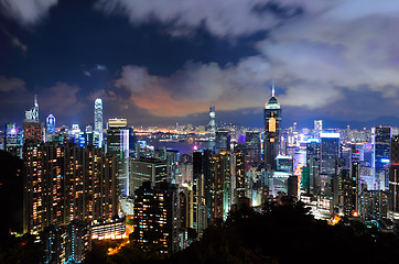 Image showing Hong Kong city at night