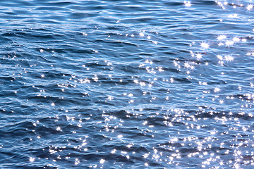 Image showing sparkling lights on blue water