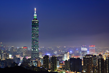 Image showing taipei city night scene