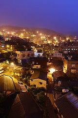 Image showing jiu fen village at night, in Taiwan