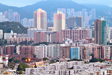 Image showing Hong Kong crowded buildings city
