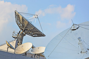 Image showing satellite dishes