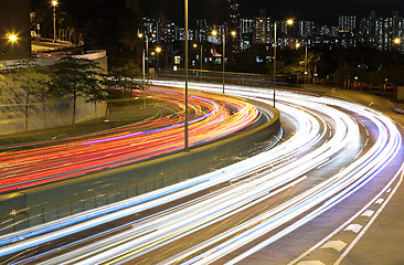 Image showing traffic at night