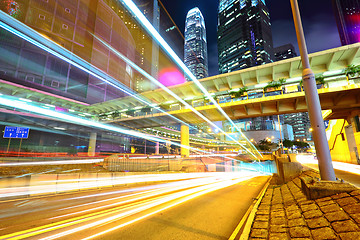 Image showing modern city traffic at night