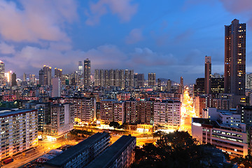 Image showing Hong Kong downtown at night