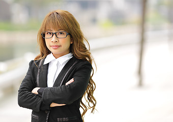 Image showing young asian business woman