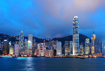 Image showing Hong Kong skyline at night