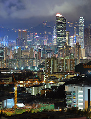 Image showing Hong Kong downtown at night