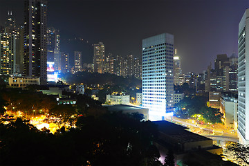 Image showing Hong Kong downtown at night