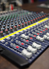 Image showing audio mixing console