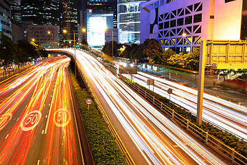 Image showing traffic light stream at night