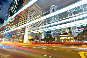 Image showing traffic light stream and office bulidings