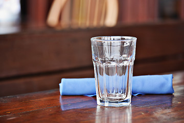 Image showing glass on a table at restaurant