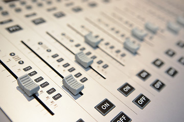 Image showing audio mixing console