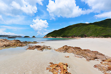 Image showing Sai Wan beach in Hong Kong