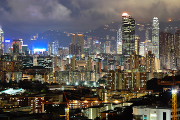 Image showing Hong Kong downtown at night