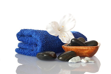 Image showing towel and flower