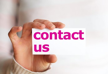 Image showing contact us