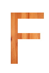 Image showing wood alphabet F