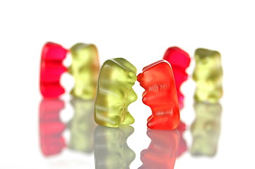 Image showing gummy bears dancing at a party