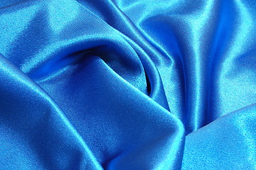 Image showing blue satin background