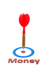 Image showing money concept with dart arrow