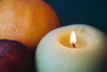 Image showing fruit candle