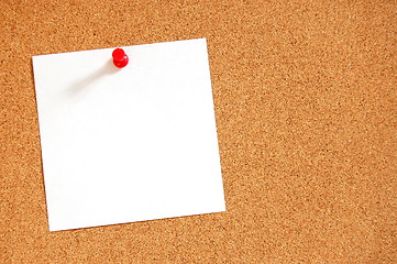Image showing empty sheet paper with push pin