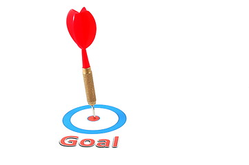 Image showing dart arrow hit the goal