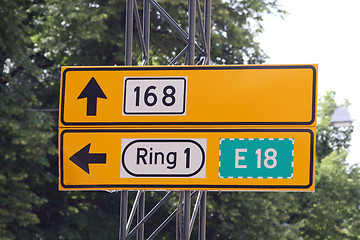 Image showing Street sign in Oslo