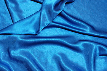 Image showing blue satin background