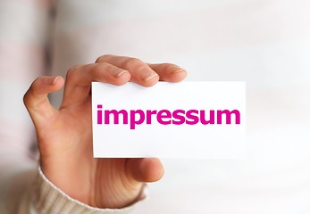 Image showing impressum