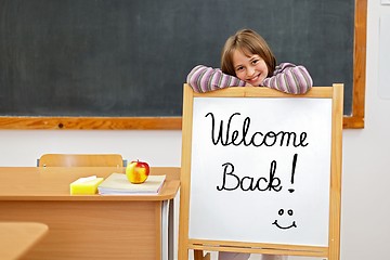 Image showing Welcome back to school board