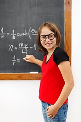 Image showing Wise math schoolgirl