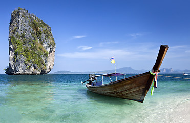 Image showing Long tail boat in Thailand