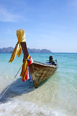 Image showing Long tail boat in Thailand 