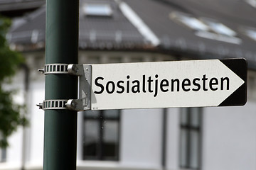 Image showing Street sign in Oslo