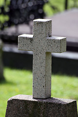 Image showing Cross with blurred background