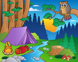 Image showing Cartoon forest landscape 5