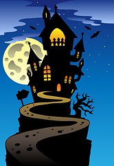 Image showing Scene with Halloween mansion 2