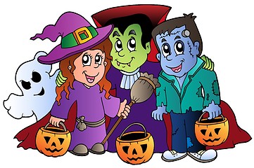 Image showing Halloween trick or treat characters