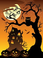 Image showing Scene with Halloween mansion 6