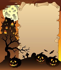 Image showing Parchment with Halloween topic 1