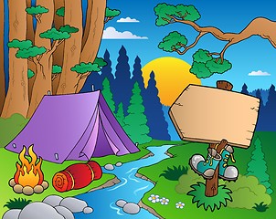 Image showing Cartoon forest landscape 6